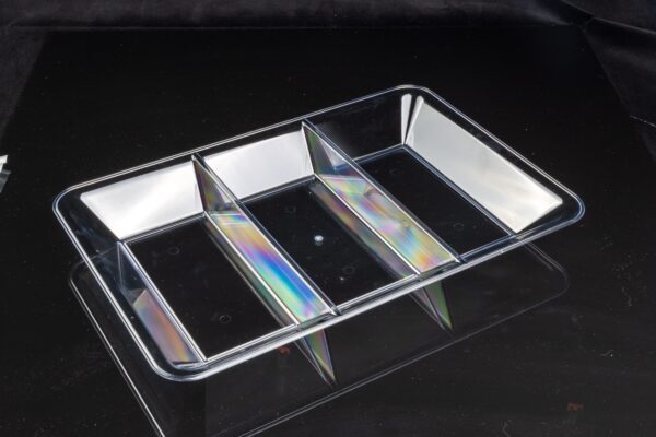 3-Section serving square tray