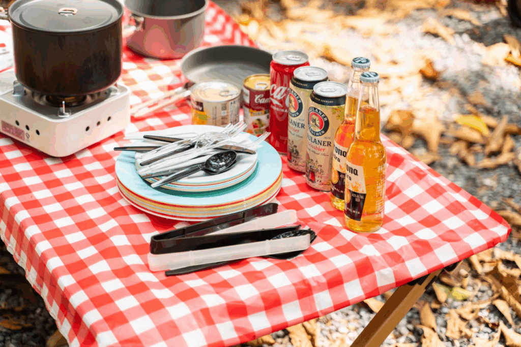 Biodegradable tableware for picnic use